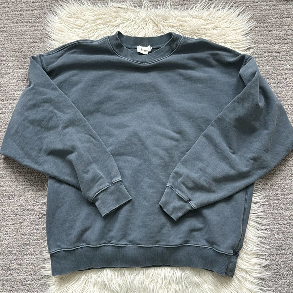 Elwoods Oversized Core Crewneck Vintage Navy - Picture 2 of 7